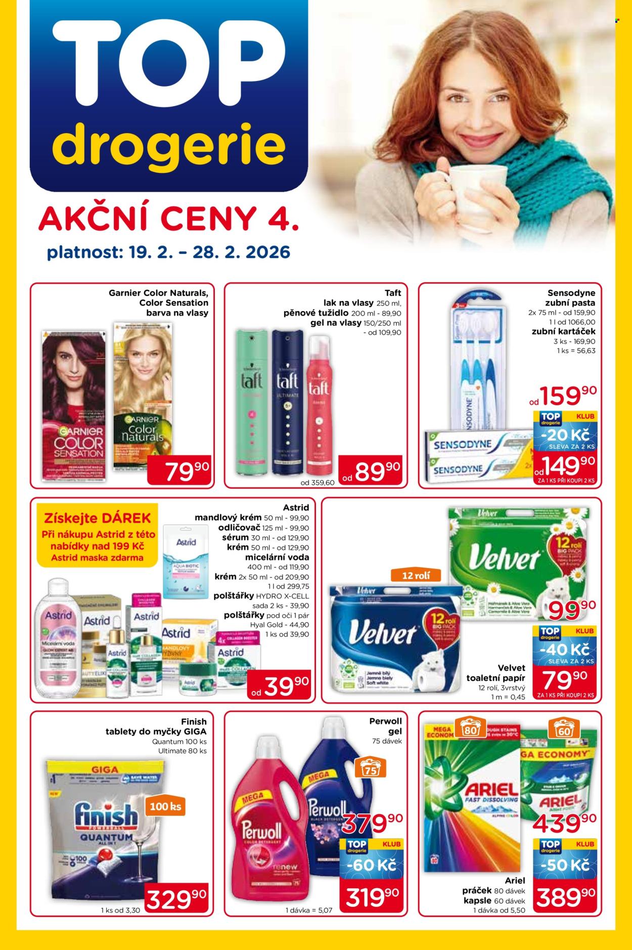 Leták TOP drogerie - 19.2.2026 - 28.2.2026. Strana 1
