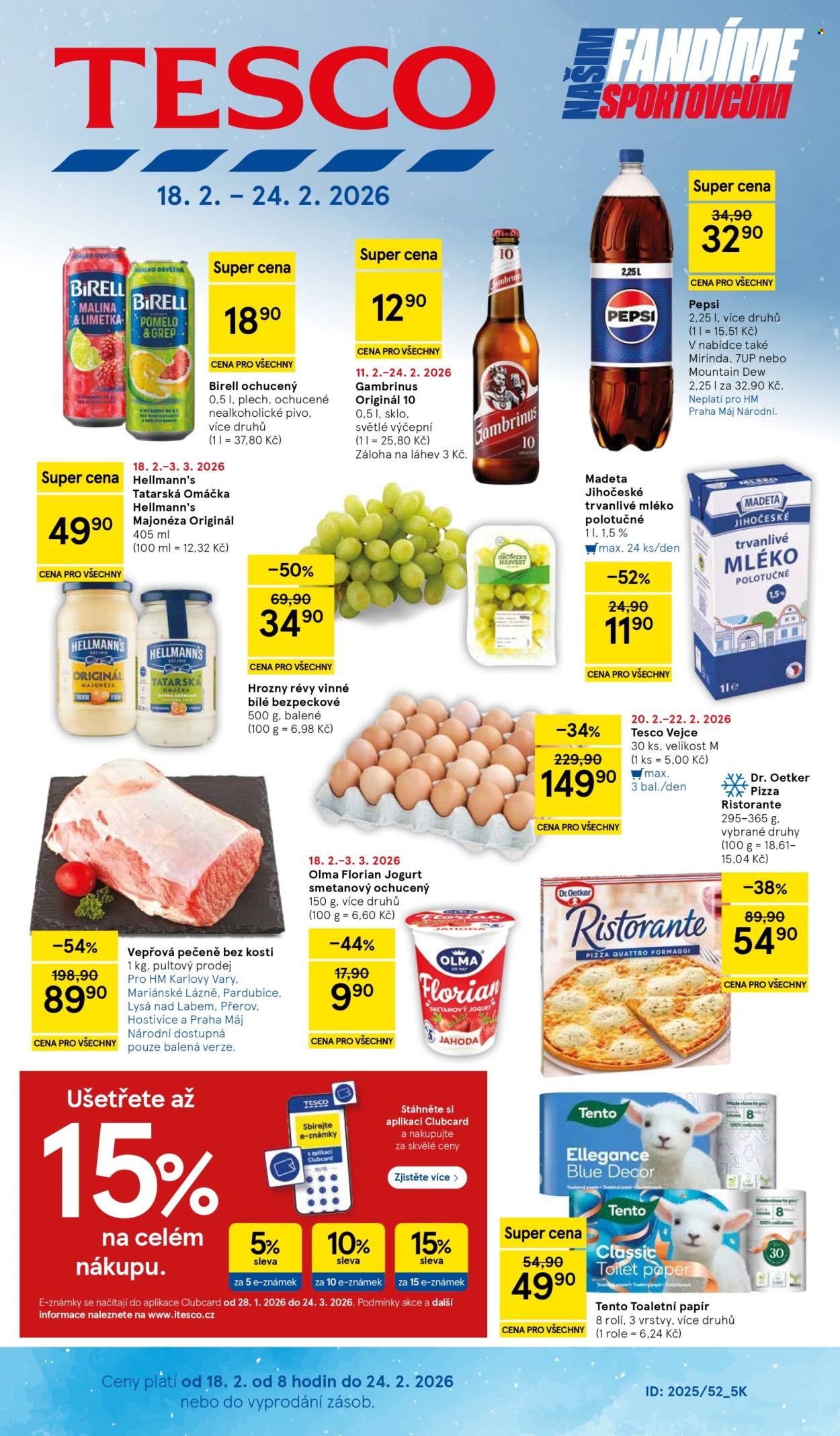 Leták TESCO - 18.2.2026 - 24.2.2026. Strana 1