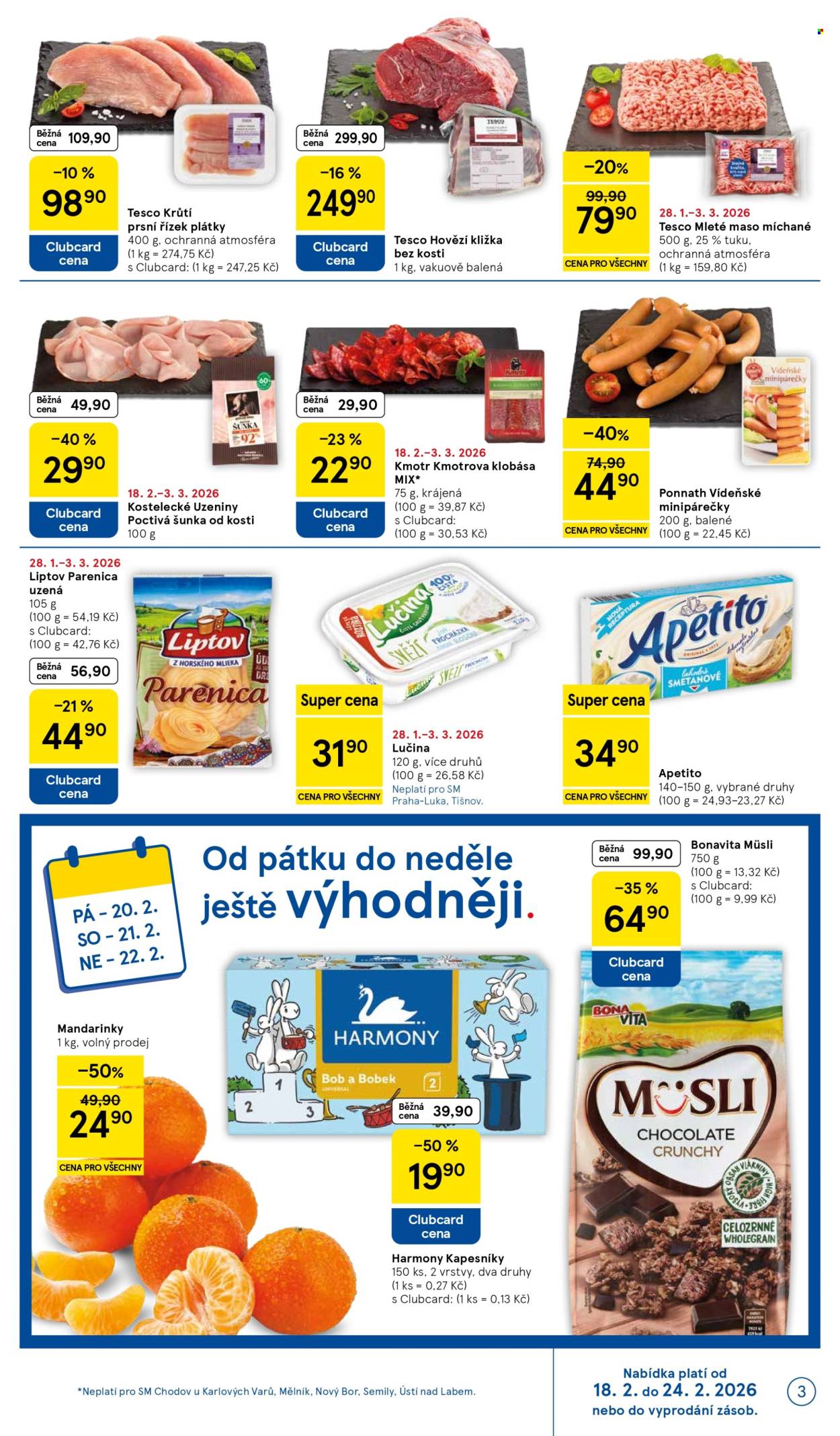 Leták TESCO supermarket - 18.2.2026 - 24.2.2026. Strana 3