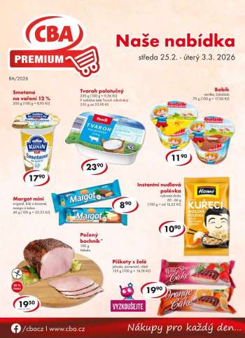 Leták CBA Premium - 25.2.2026 - 3.3.2026.