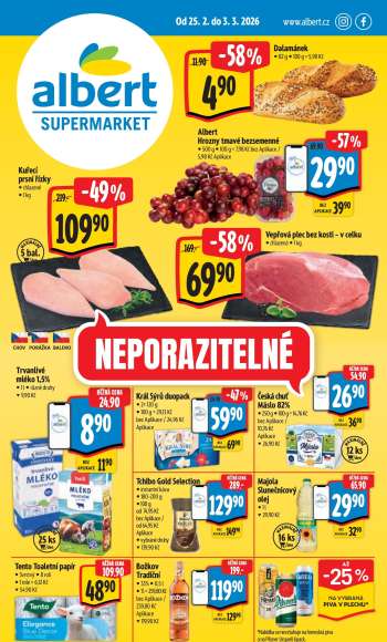 Leták Albert Supermarket - 25.2.2026 - 3.3.2026.