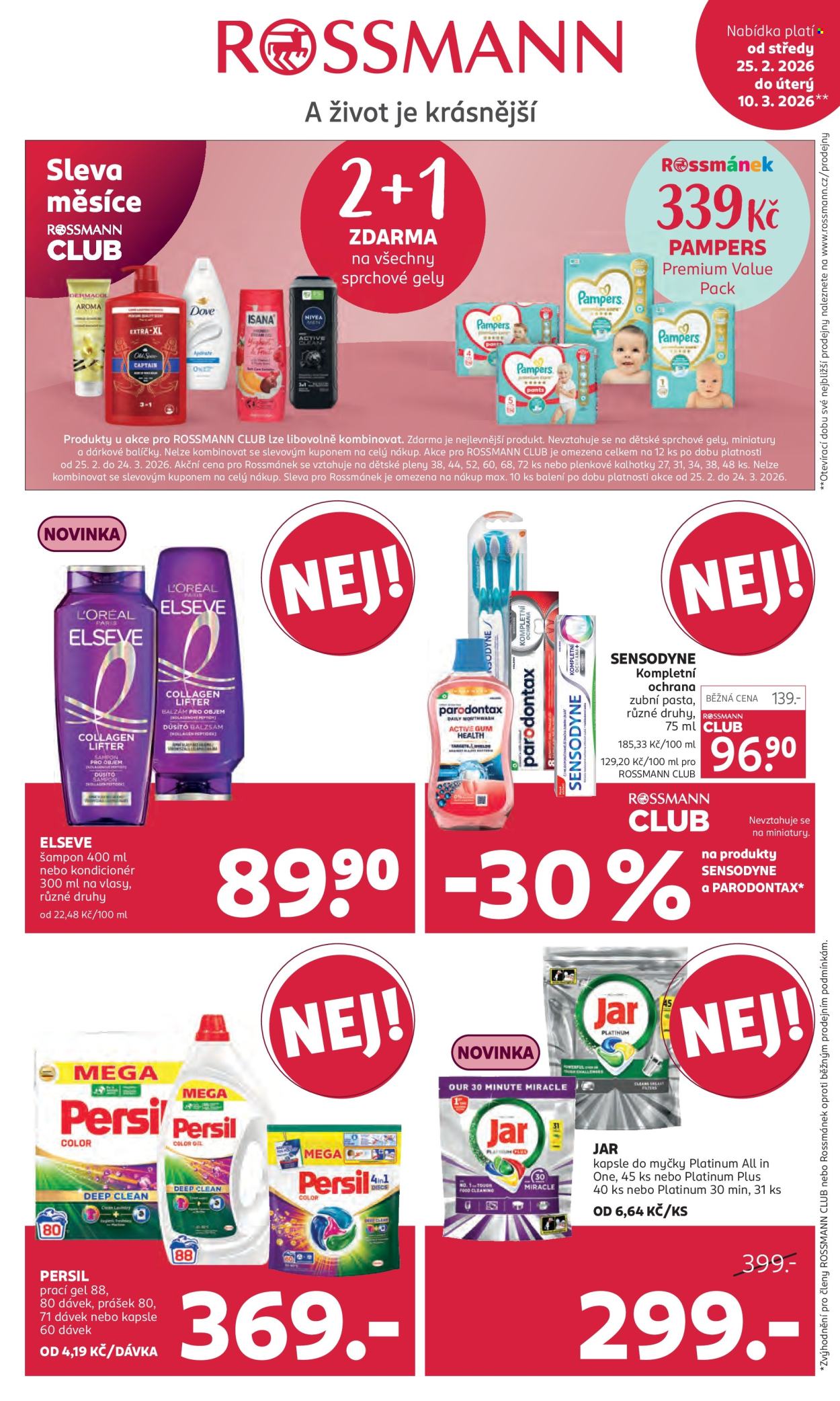 Leták ROSSMANN - 25.2.2026 - 10.3.2026. Strana 1