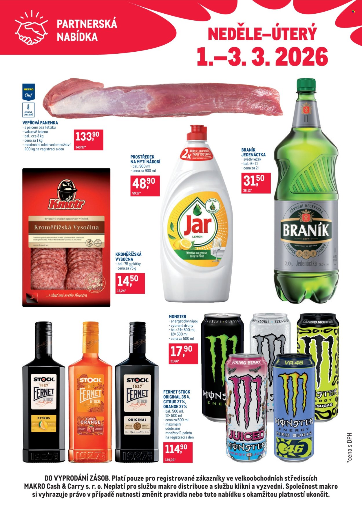 Leták MAKRO - 1.3.2026 - 3.3.2026. Strana 1
