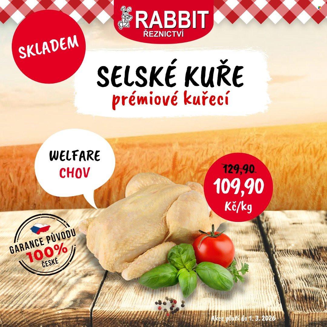 Leták RABBIT řeznictví - 24.2.2026 - 1.3.2026. Strana 1