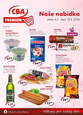 Leták CBA Premium - 4.3.2026 - 10.3.2026.