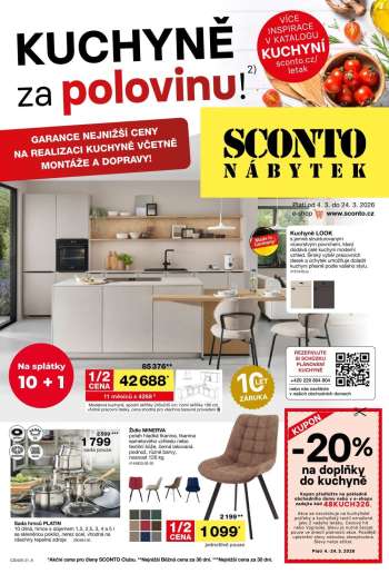 Leták SCONTO NÁBYTEK - 4.3.2026 - 24.3.2026.