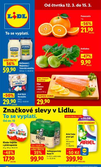 Leták Lidl - 12.3.2026 - 15.3.2026.