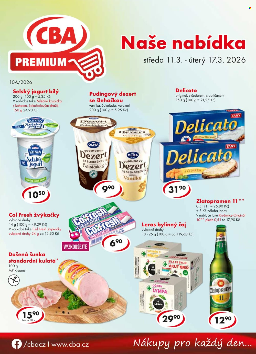 Leták CBA Premium - 11.3.2026 - 17.3.2026. Strana 1