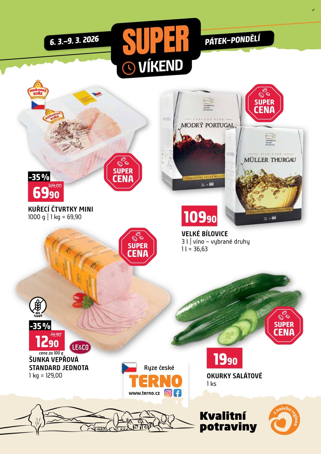 Leták coop TERNO - 6.3.2026 - 9.3.2026. Strana 1