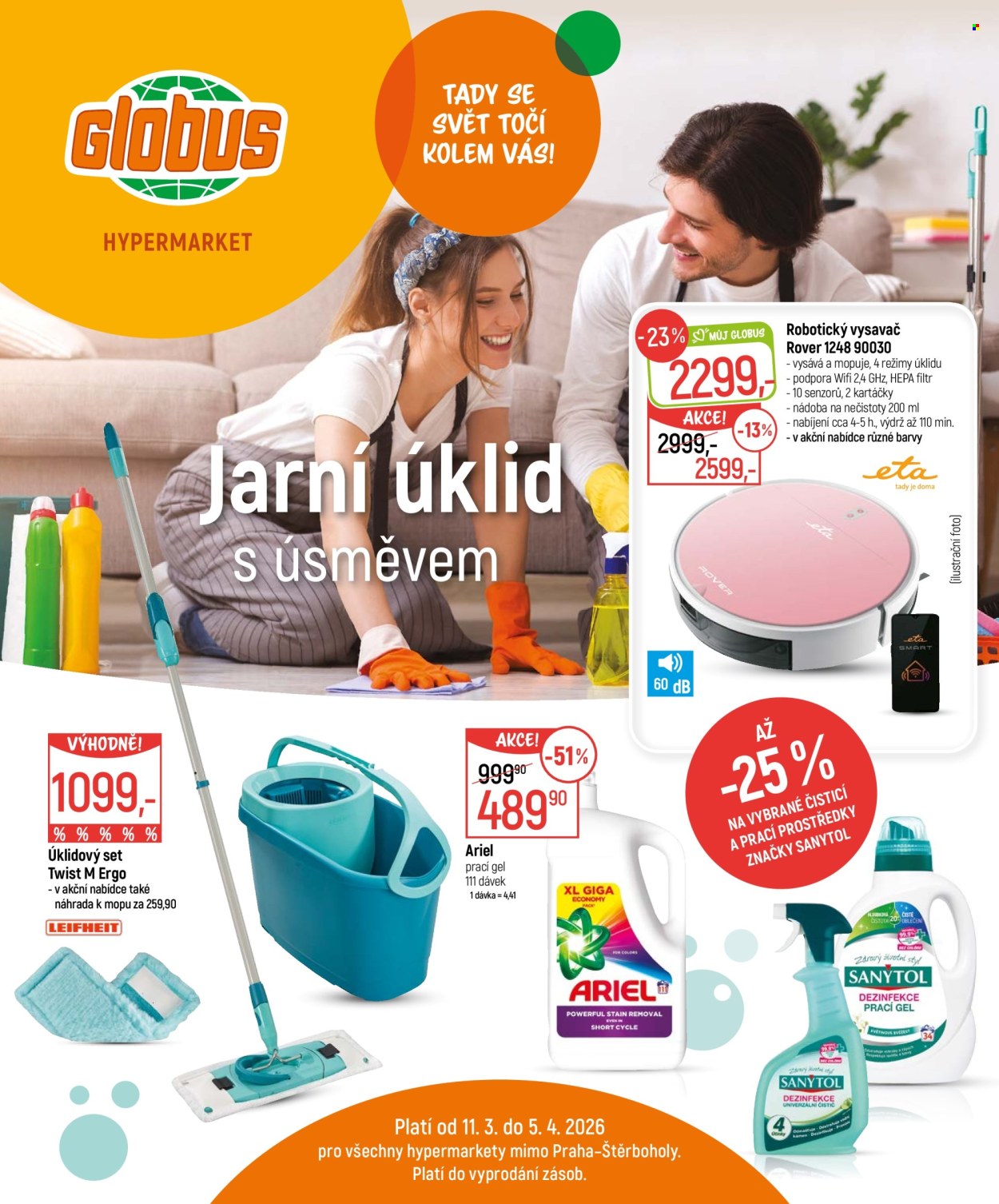 Leták Globus - 11.3.2026 - 5.4.2026. Strana 1