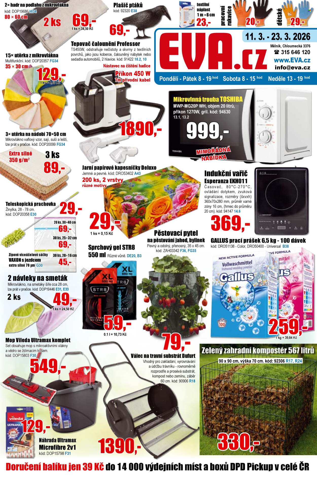 Leták EVA supermarket - 11.3.2026 - 23.3.2026. Strana 1