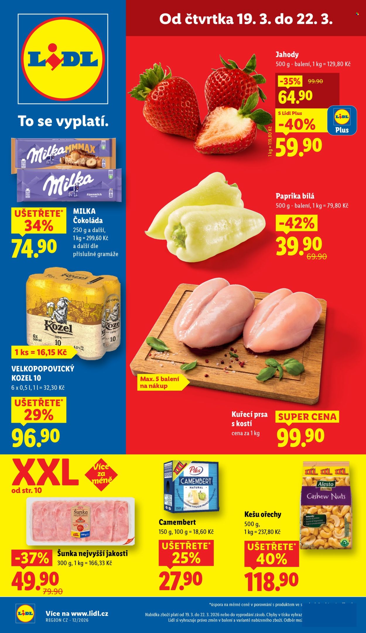 Leták Lidl - 19.3.2026 - 22.3.2026. Strana 1