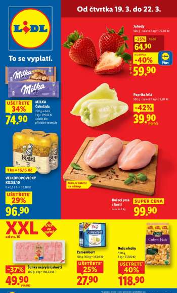Leták Lidl - 19.3.2026 - 22.3.2026.