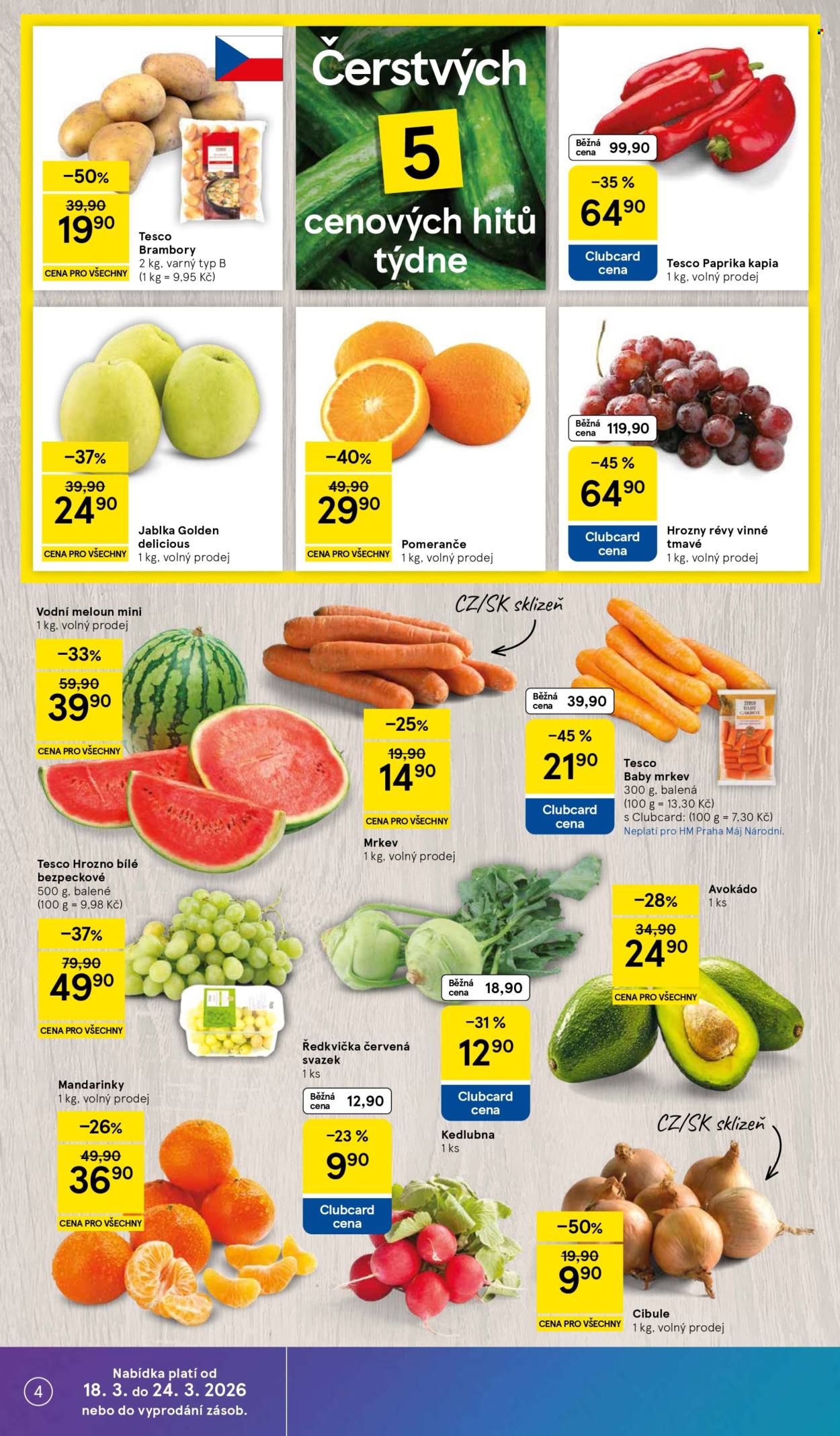 Leták TESCO - 18.3.2026 - 24.3.2026. Strana 4