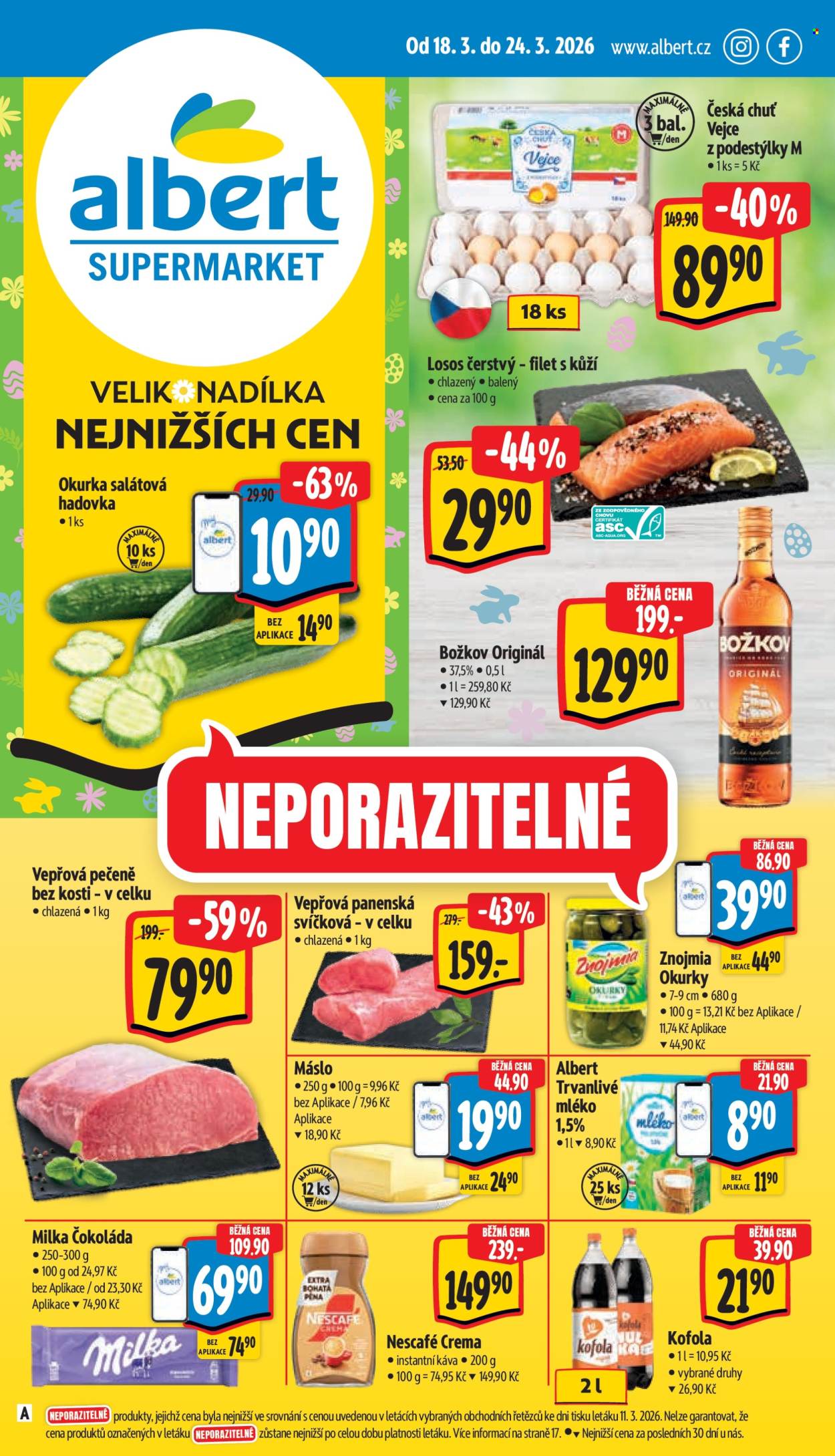 Leták Albert Supermarket - 18.3.2026 - 24.3.2026. Strana 1