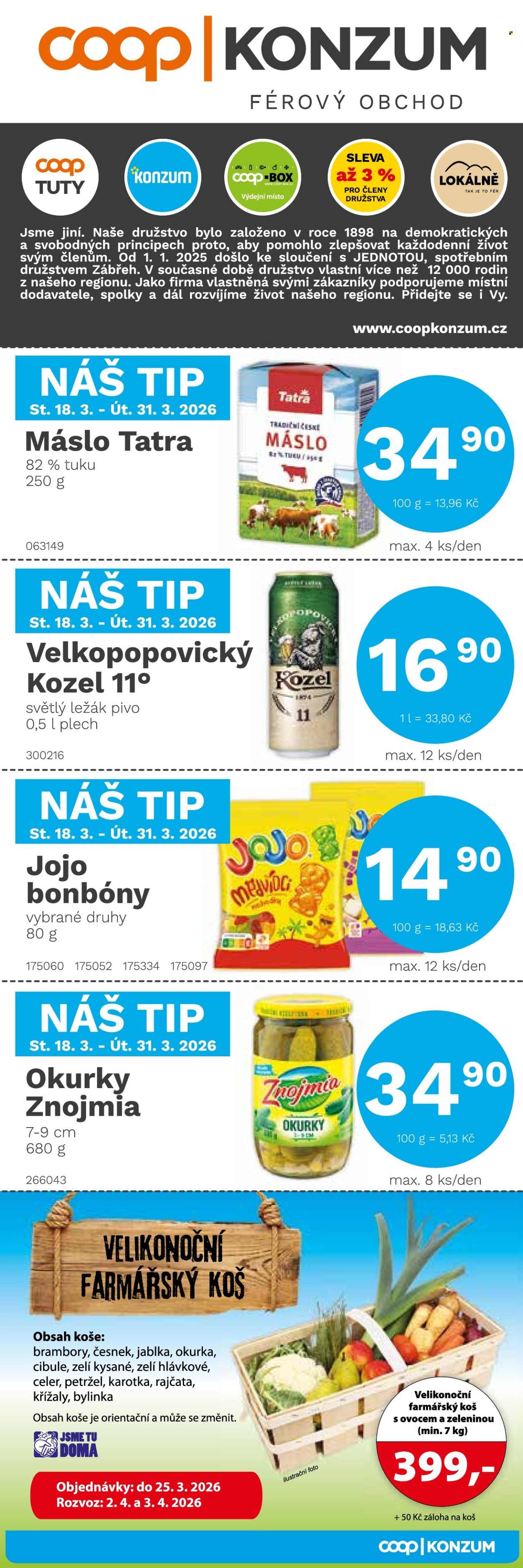 Leták Konzum - 18.3.2026 - 31.3.2026. Strana 1
