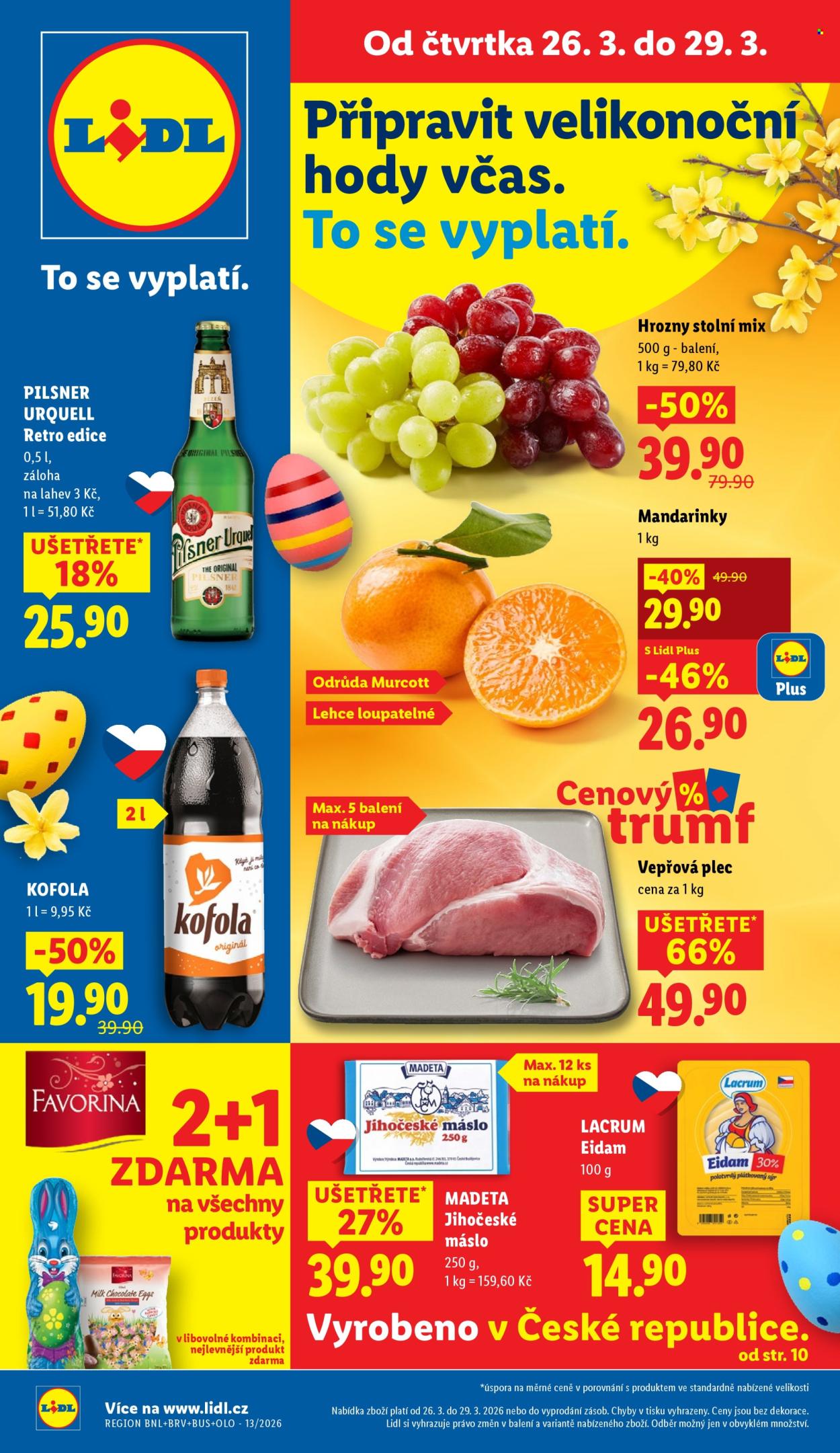 Leták Lidl - 26.3.2026 - 29.3.2026. Strana 1