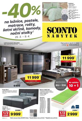 Leták SCONTO NÁBYTEK - 25.3.2026 - 21.4.2026.