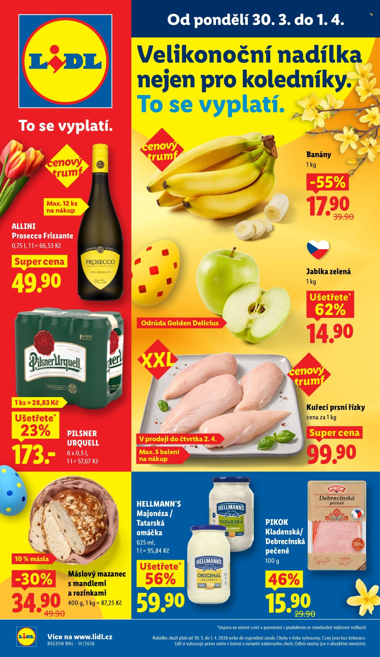 Leták Lidl - 30.3.2026 - 1.4.2026. Strana 1