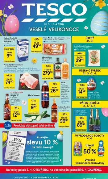 Leták TESCO - 31.3.2026 - 5.4.2026.