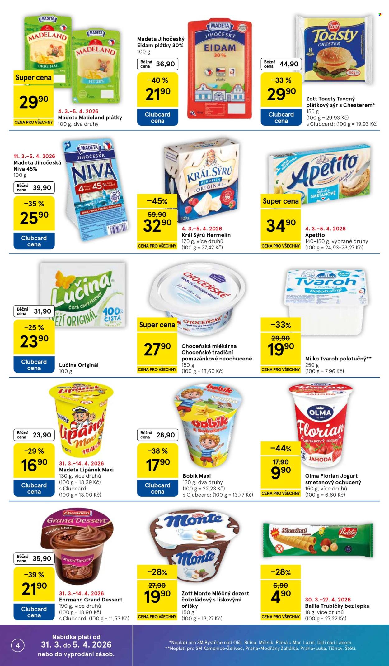 Leták TESCO supermarket - 31.3.2026 - 5.4.2026. Strana 4