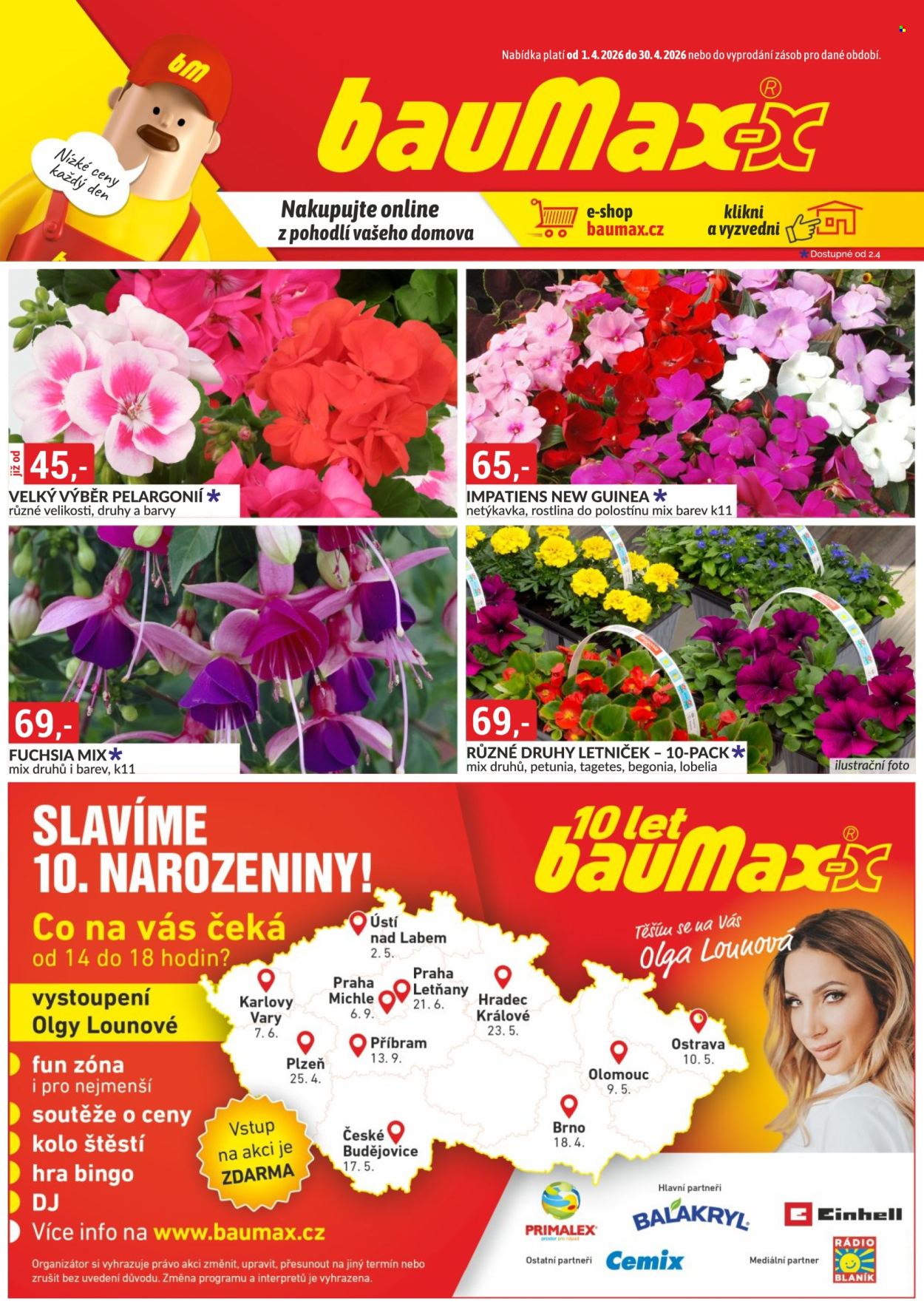 Leták Baumax - 1.4.2026 - 30.4.2026. Strana 1