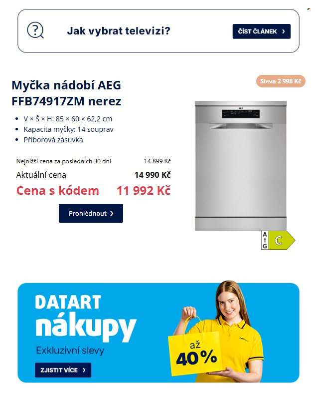 Leták DATART - 31.3.2026 - 2.4.2026. Strana 3