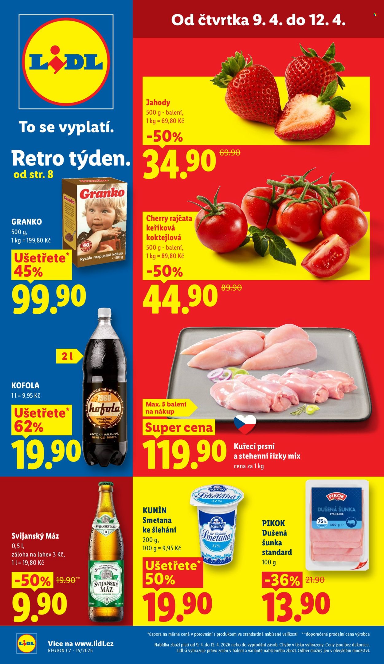 Leták Lidl - 9.4.2026 - 12.4.2026. Strana 1