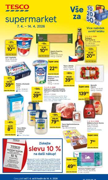 Leták TESCO supermarket - 7.4.2026 - 14.4.2026.