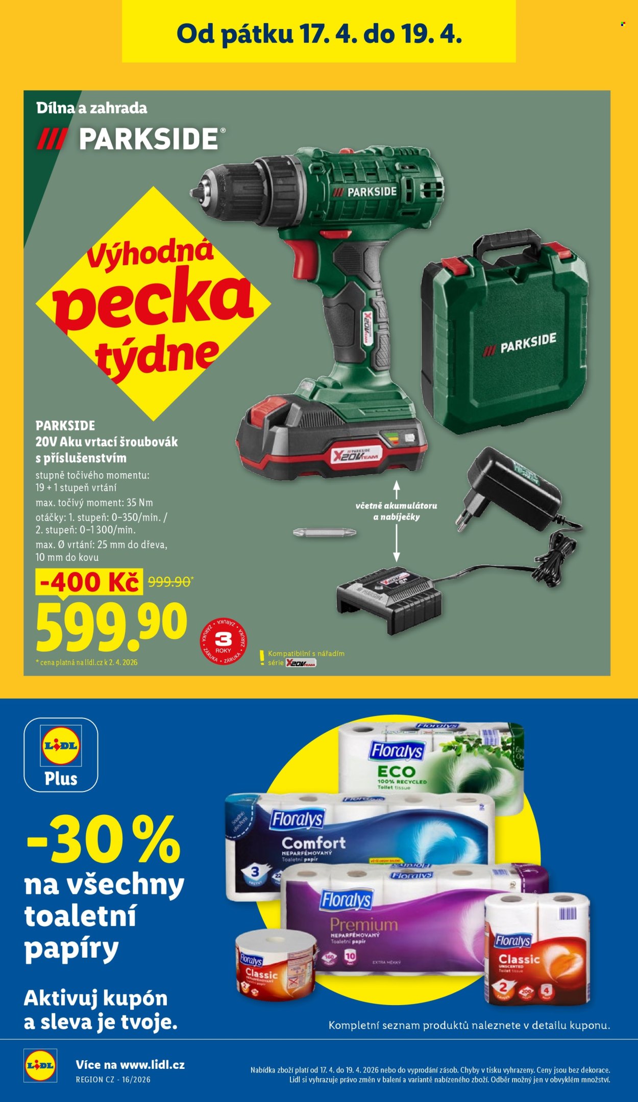 Leták Lidl - 16.4.2026 - 19.4.2026. Strana 38