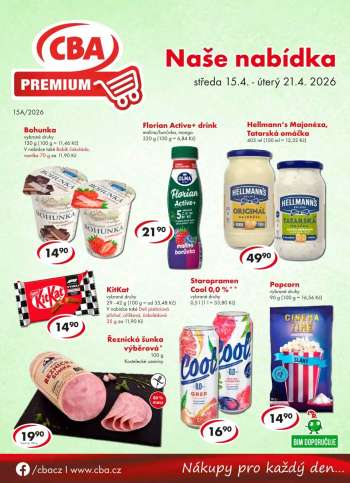 Leták CBA Premium - 15.4.2026 - 21.4.2026.