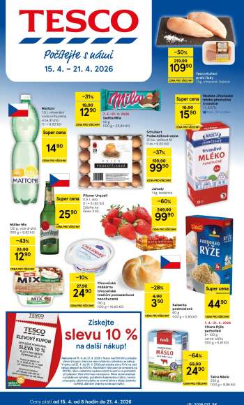 Leták TESCO - 15.4.2026 - 21.4.2026.