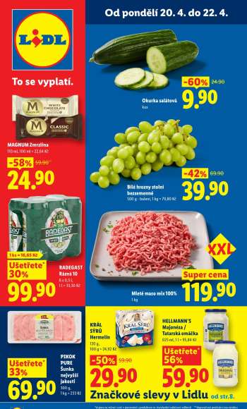 Leták Lidl - 20.4.2026 - 22.4.2026.