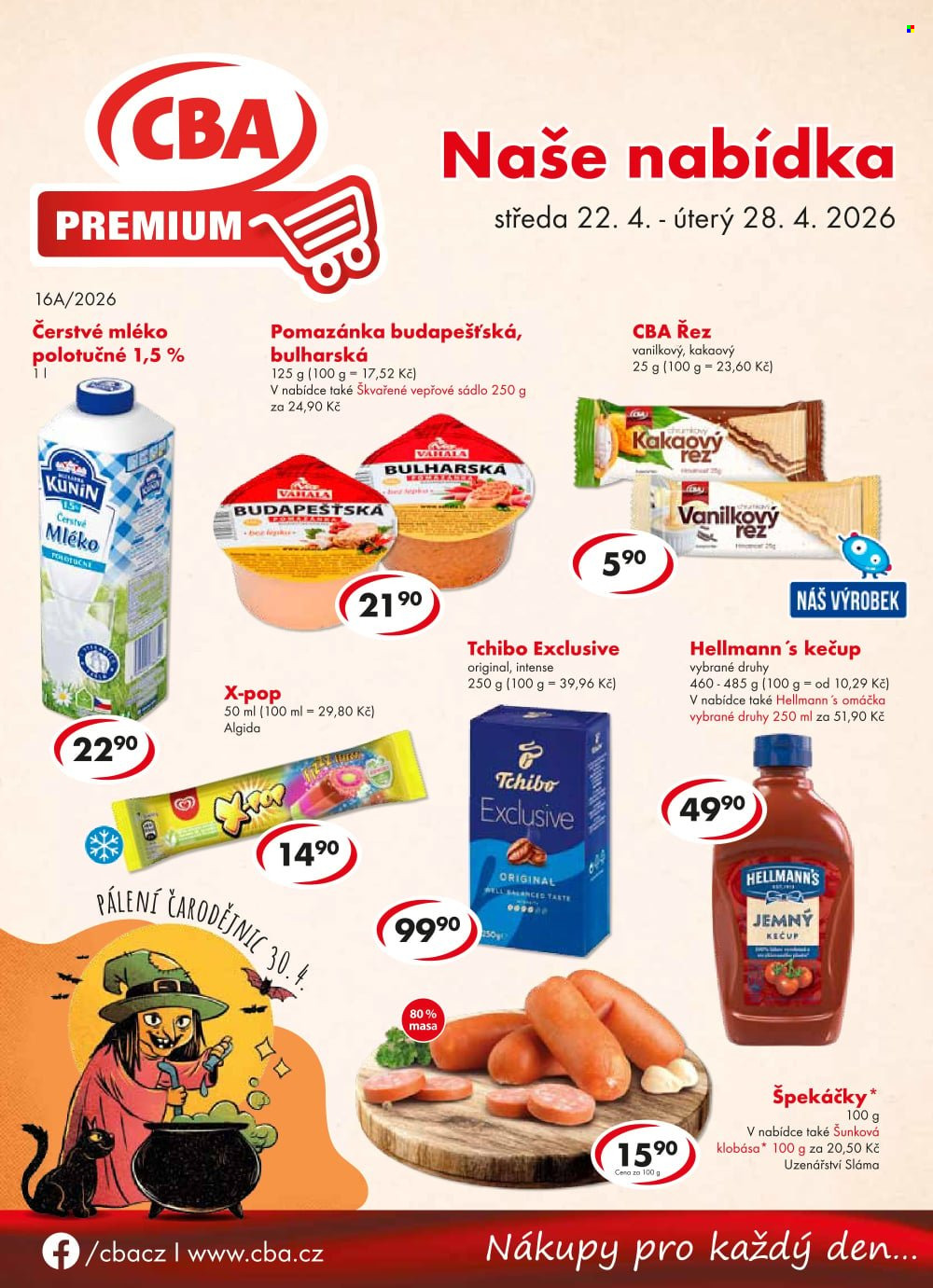 Leták CBA Premium - 22.4.2026 - 28.4.2026. Strana 1
