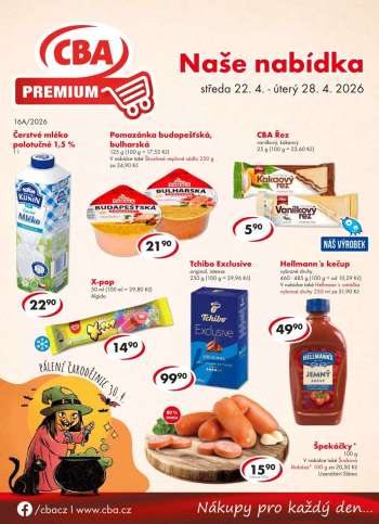 Leták CBA Premium - 22.4.2026 - 28.4.2026.