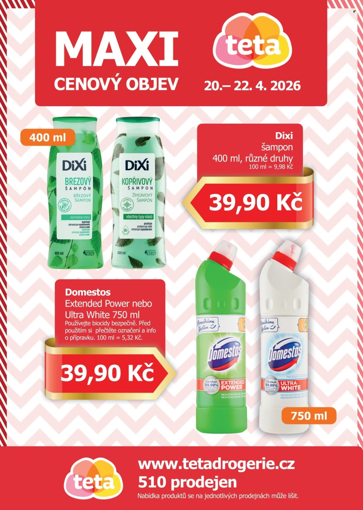 Leták Teta drogerie - 20.4.2026 - 22.4.2026. Strana 1