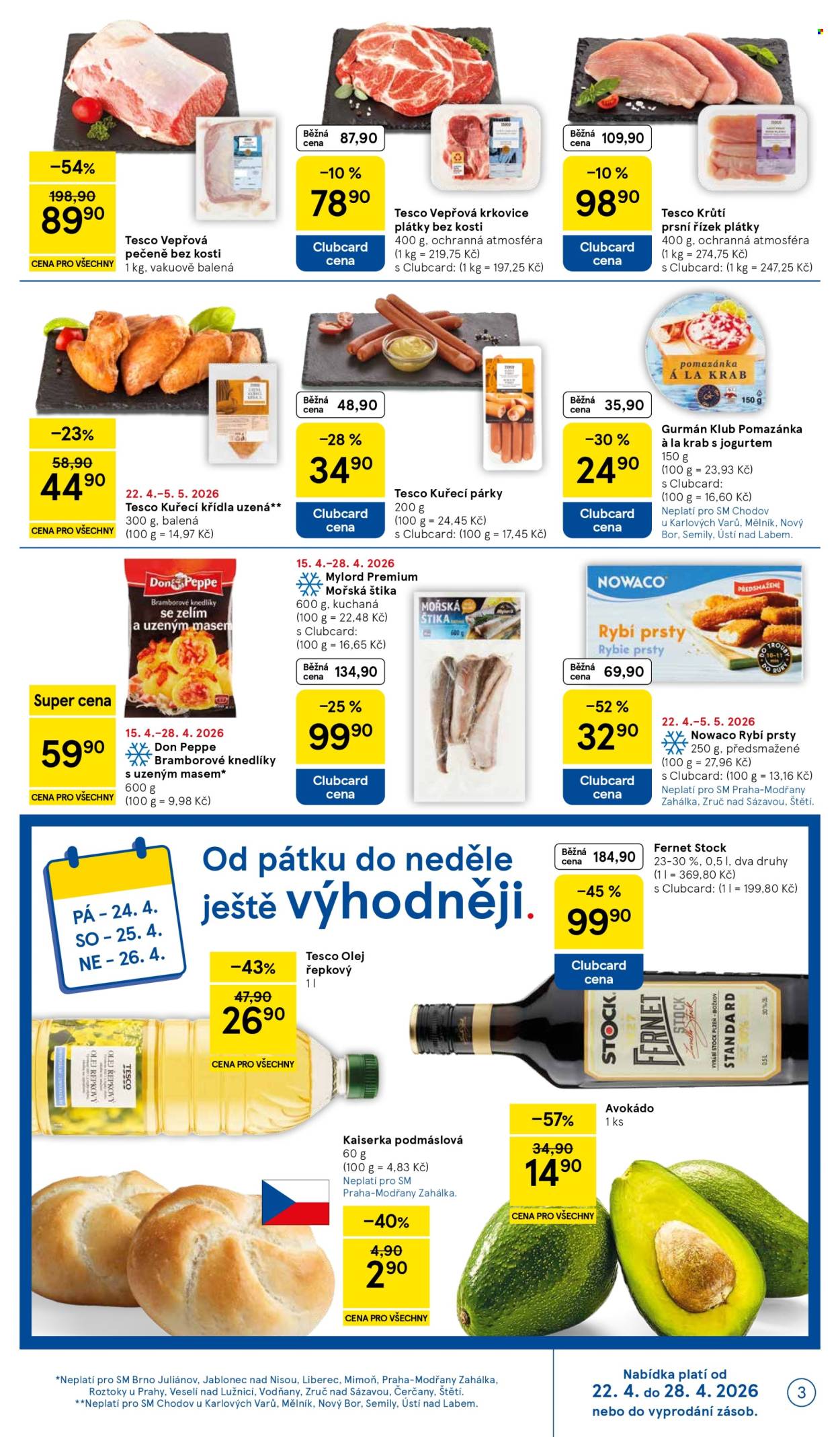 Leták TESCO supermarket - 22.4.2026 - 28.4.2026. Strana 3