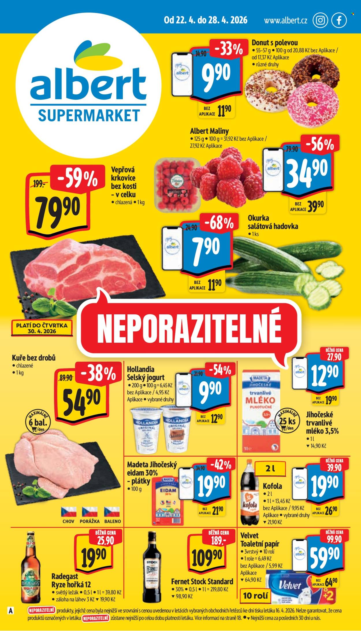 Leták Albert Supermarket - 22.4.2026 - 28.4.2026. Strana 1