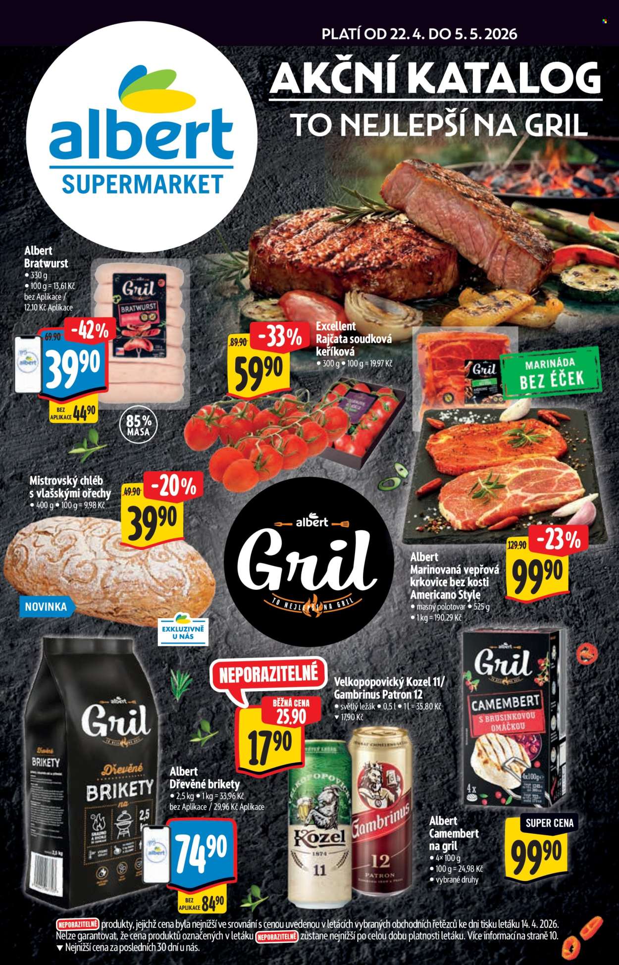 Leták Albert Supermarket - 22.4.2026 - 5.5.2026. Strana 1
