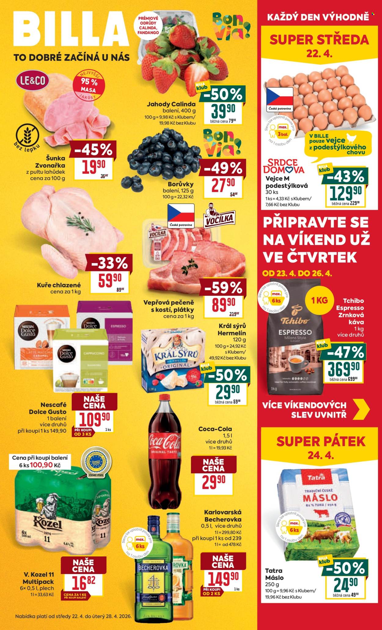 Leták BILLA - 22.4.2026 - 28.4.2026. Strana 1