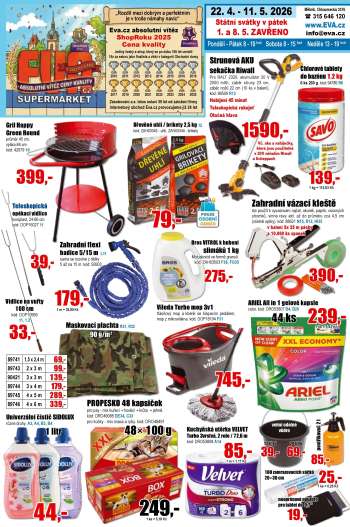 Leták EVA supermarket - 22.4.2026 - 11.5.2026.