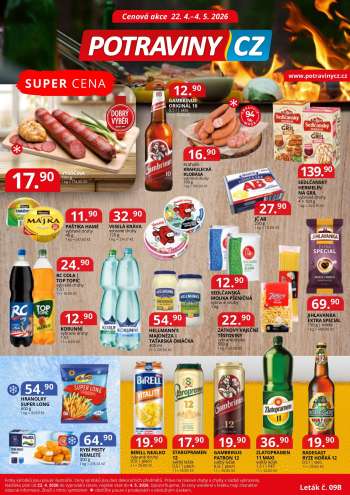 Leták Potraviny CZ - 22.4.2026 - 4.5.2026.