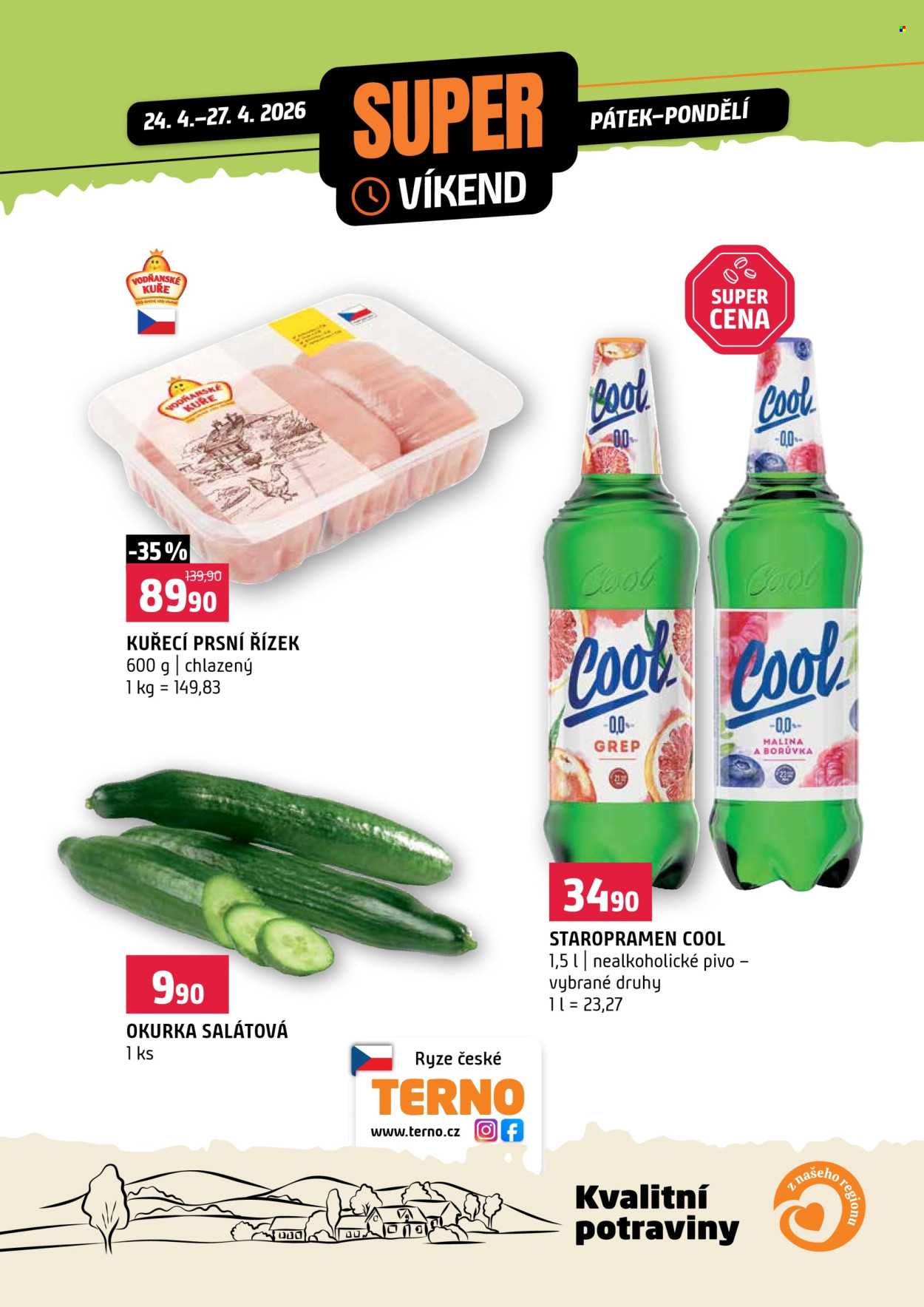 Leták coop TERNO - 24.4.2026 - 27.4.2026. Strana 1