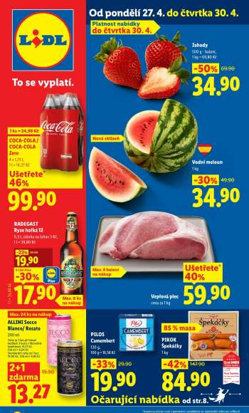 Leták Lidl - 27.4.2026 - 30.4.2026.