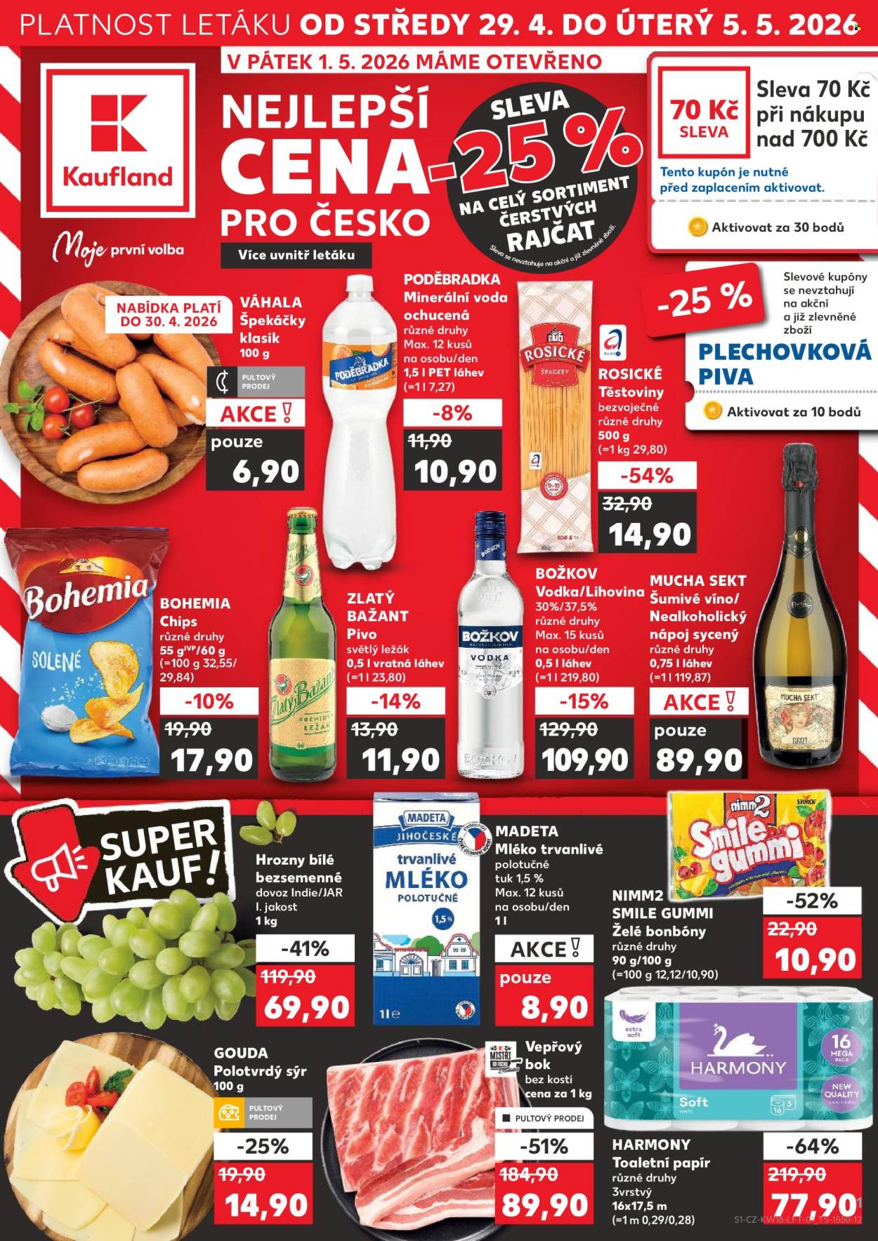Leták Kaufland - 29.4.2026 - 5.5.2026. Strana 1