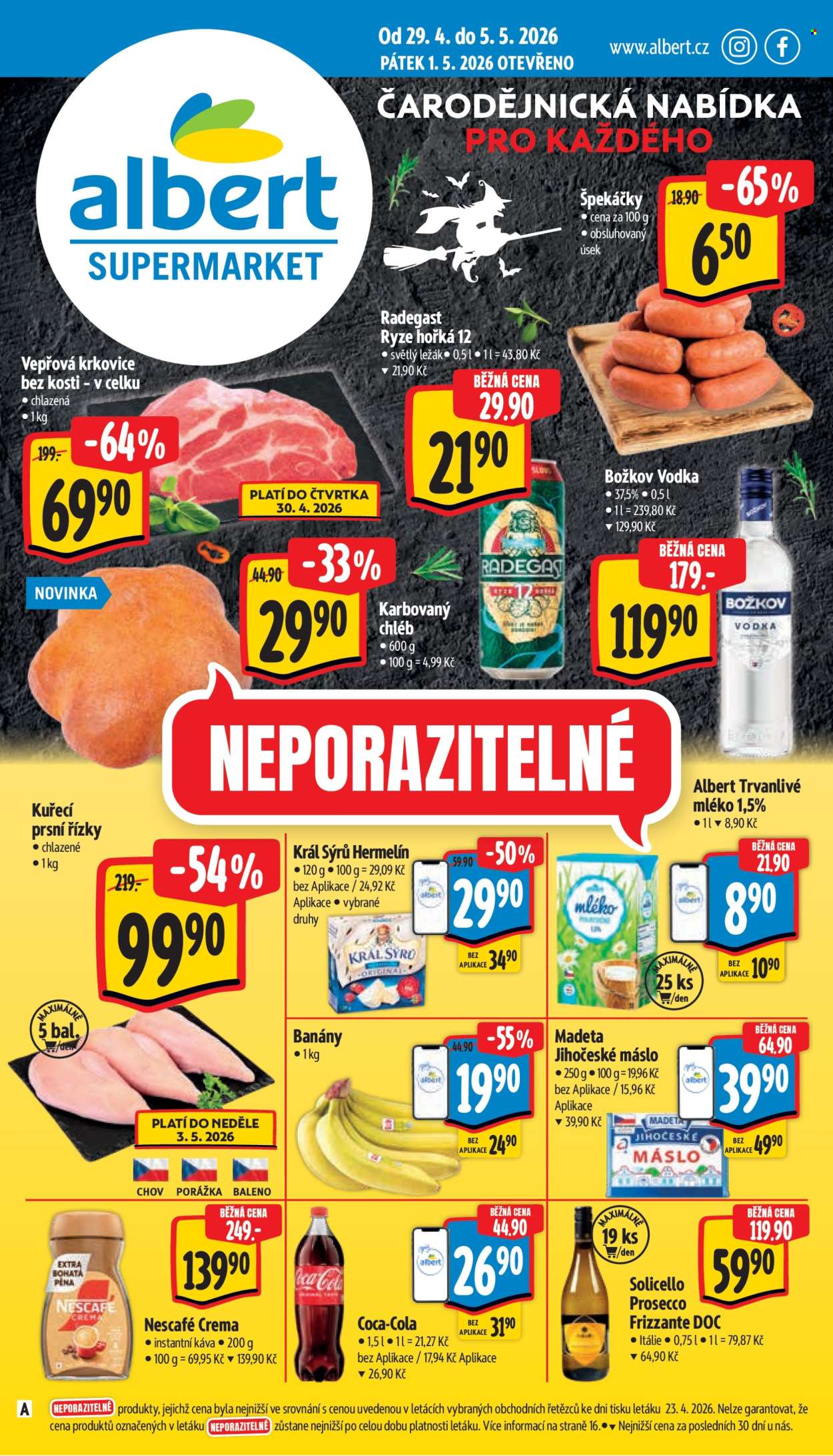 Leták Albert Supermarket - 29.4.2026 - 5.5.2026. Strana 1