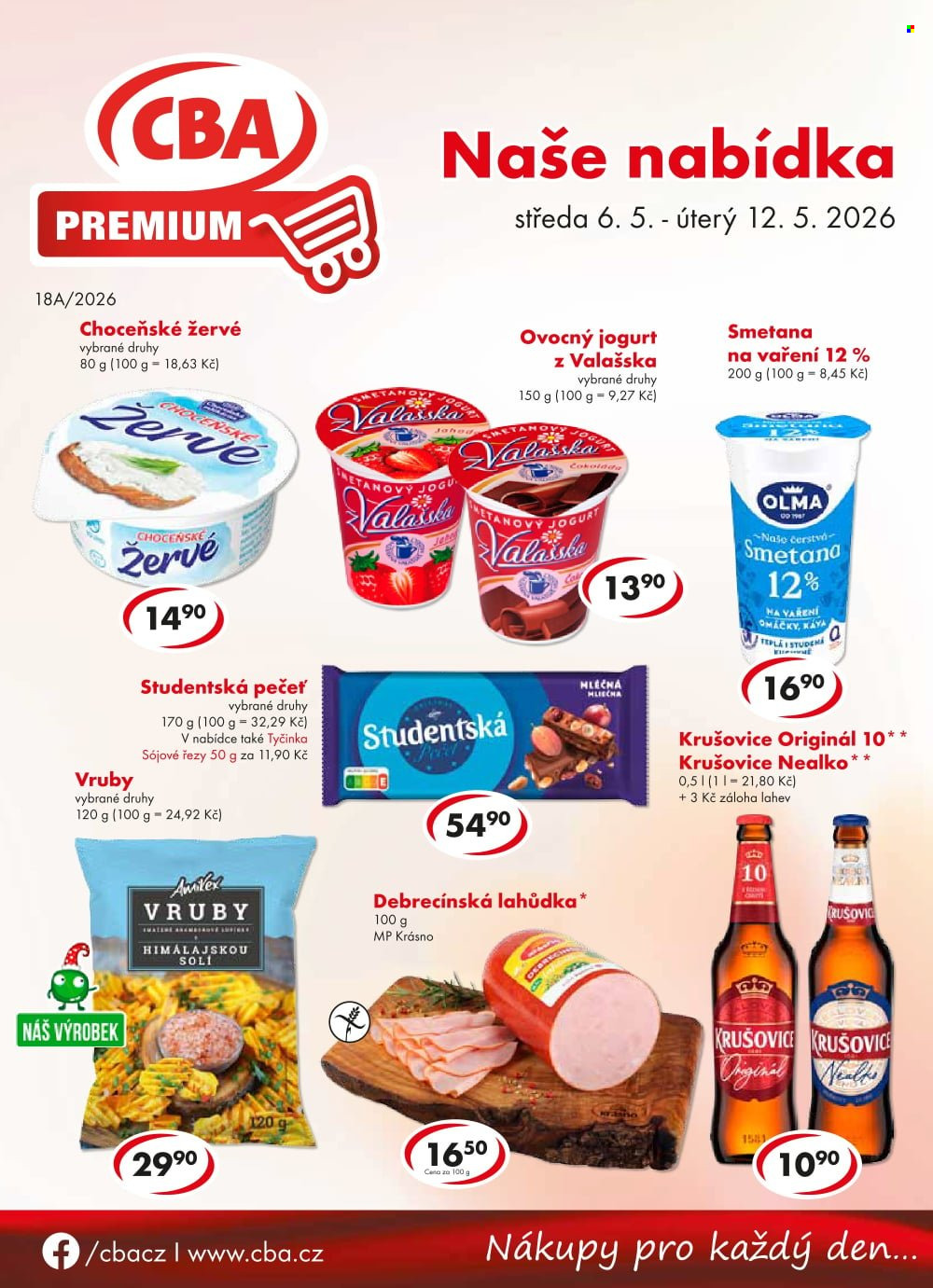 Leták CBA Premium - 6.5.2026 - 12.5.2026. Strana 1
