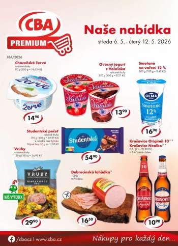 Leták CBA Premium - 6.5.2026 - 12.5.2026.