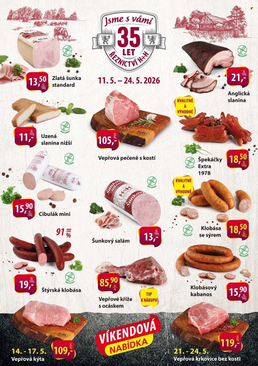 Leták Řeznictví H&H - 11.5.2026 - 24.5.2026. Strana 1
