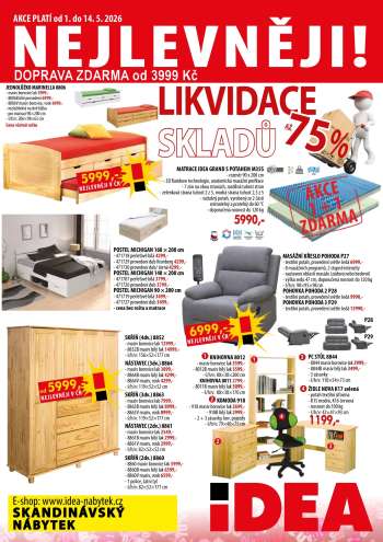 Leták IDEA nábytek - 1.5.2026 - 14.5.2026.